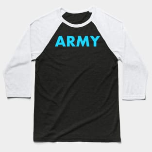 Blue US Army Classic Logo Baseball T-Shirt